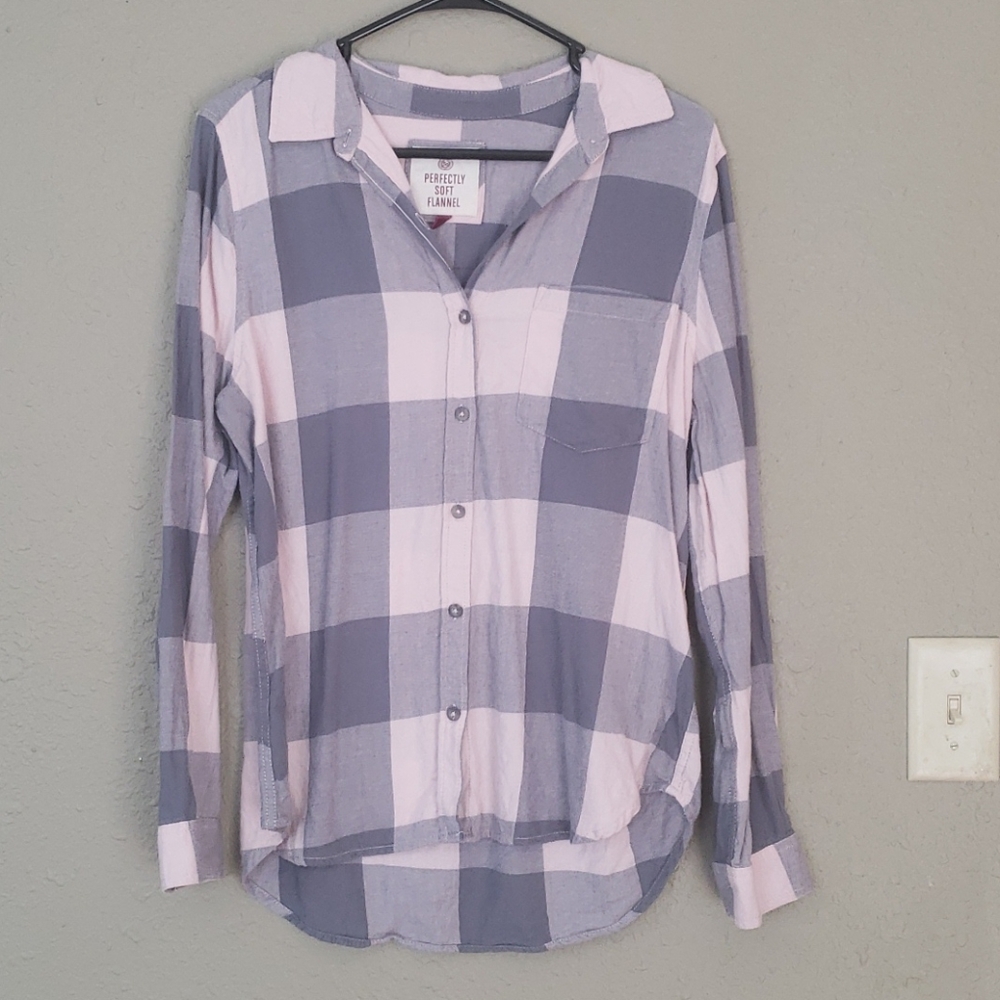 Womens plaid button down